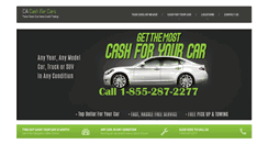 Desktop Screenshot of cacashforcars.com